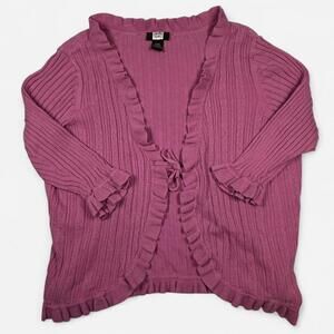 Studio 1940 Pink Ruffle Cardigan Plus Size 18/20W Cottagecore Y2K